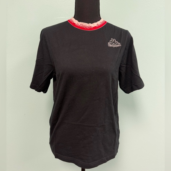 Kappa Other - Kappa black short-sleeve T-shirt featuring the Omini logo size s.